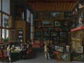 Flemish Cognoscenti in a Room hung with Pictures A4 Photo Print