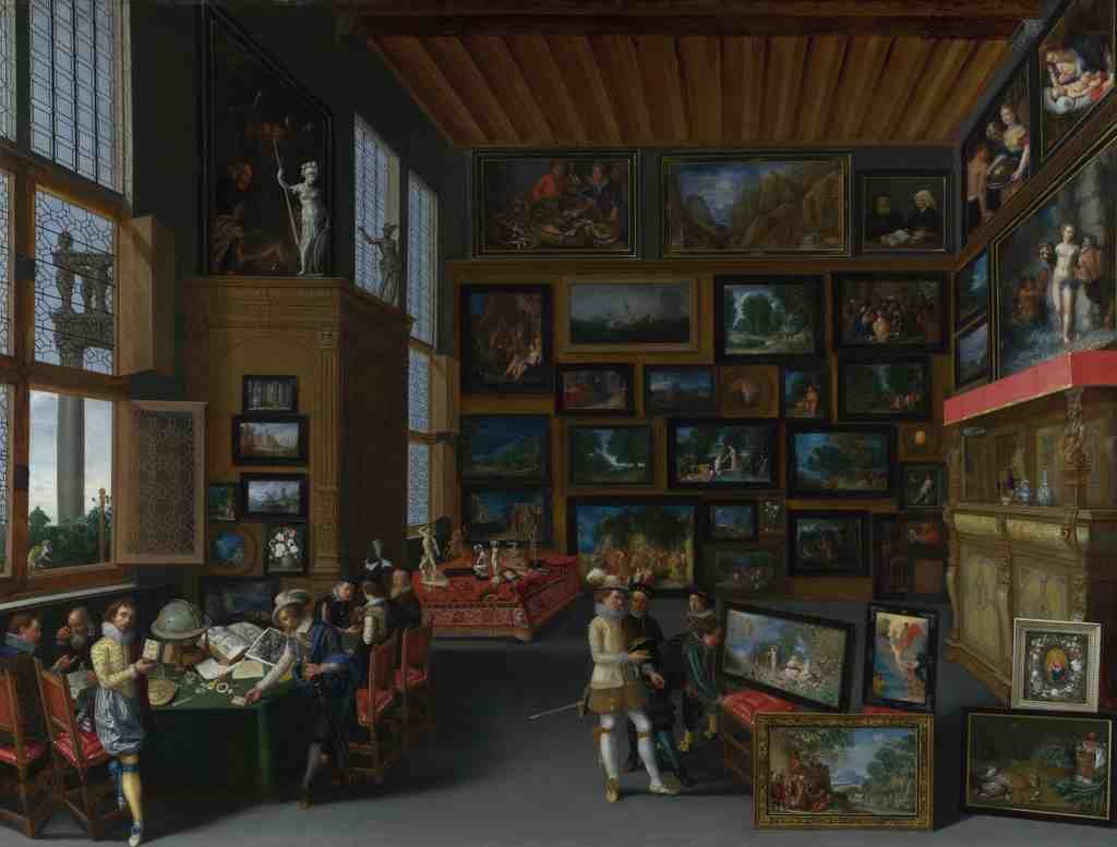 Flemish Cognoscenti in a Room hung with Pictures A4 Photo Print
