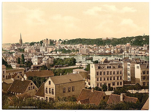 Flensburg I Schleswig Holstein Vintage A4 Photo Print