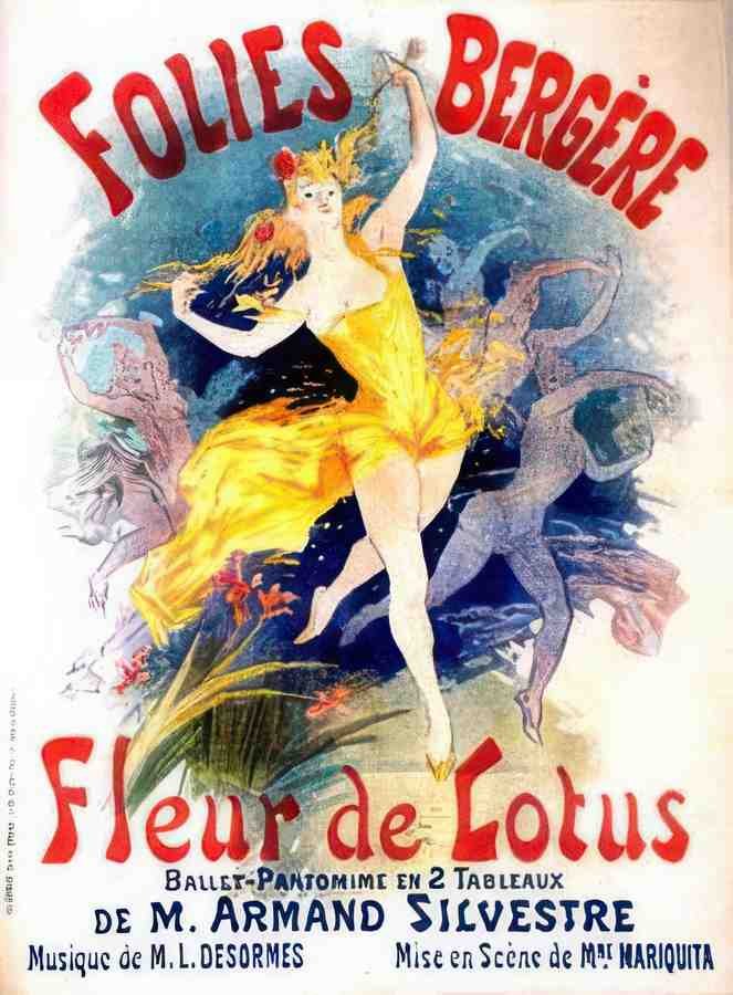 Fleur de Lotus by Cheret Vintage Advert A4 Photo Print