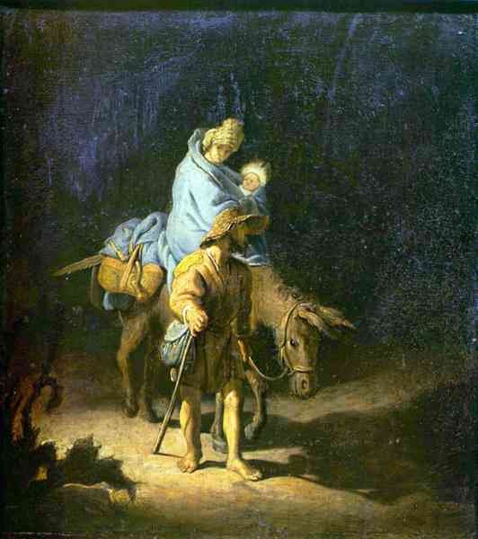 Flight into Egypt by Rembrandt A4 Photo Print