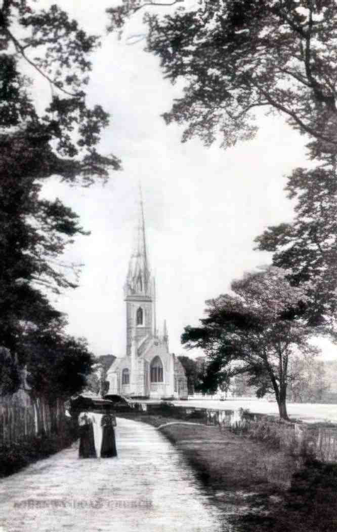 Flintshire Bodelwyddan Church Vintage A4 Photo Print