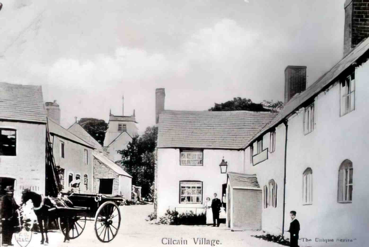 Flintshire Cilcain Village II Vintage A4 Photo Print