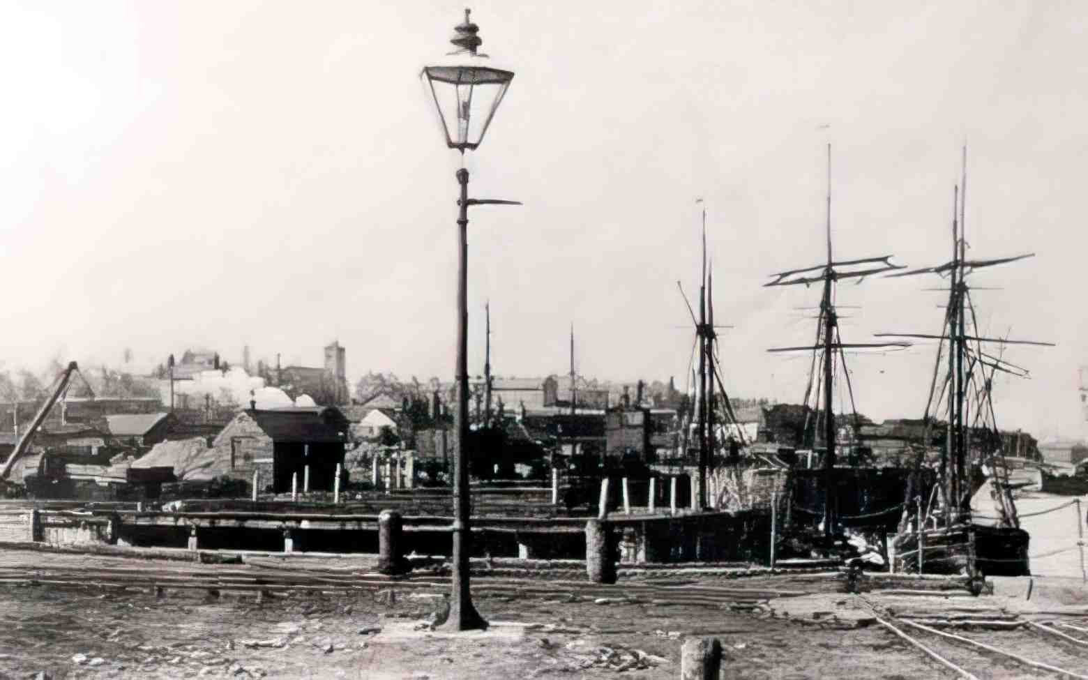 Flintshire Connahs Quay Dock Vintage A4 Photo Print