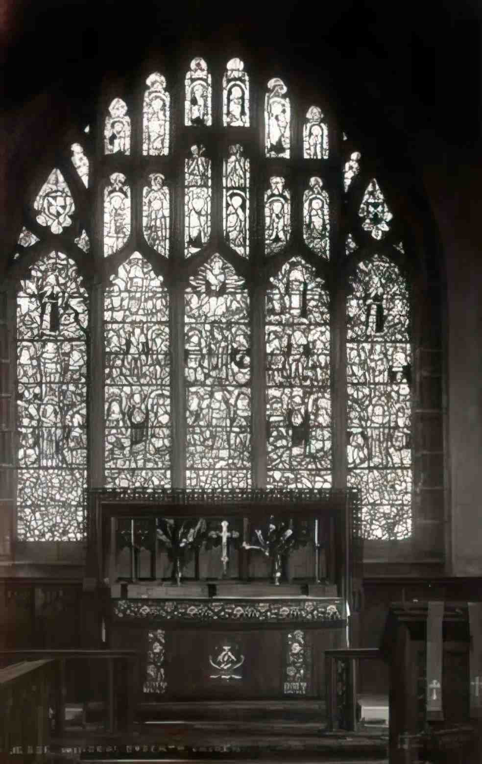 Flintshire Dyserth Church Window Vintage A4 Photo Print