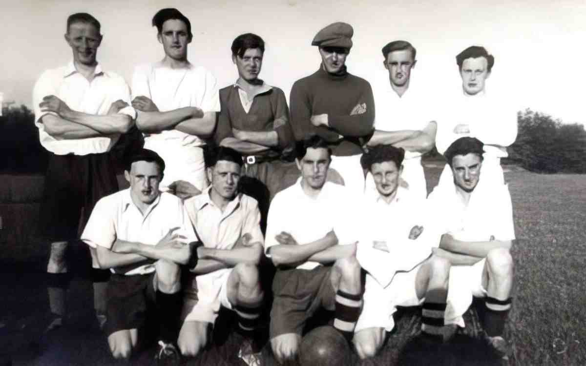 Flintshire Dyserth FC at Trelawnyd 1950 Vintage A4 Photo Print
