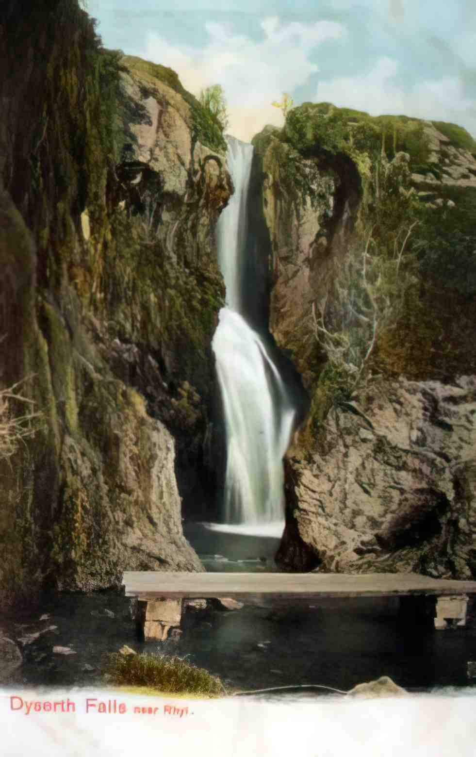 Flintshire Dyserth Falls 1910s Vintage A4 Photo Print
