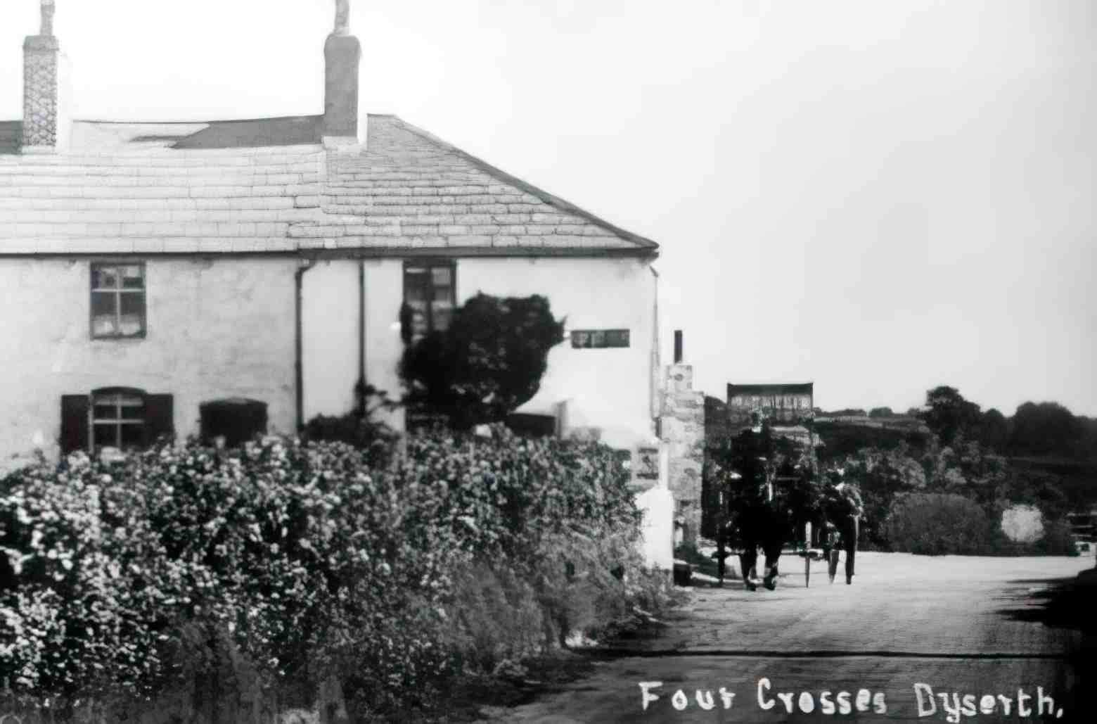 Flintshire Dyserth Four Crosses Vintage A4 Photo Print