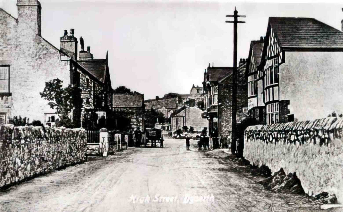 Flintshire Dyserth High Street Vintage A4 Photo Print