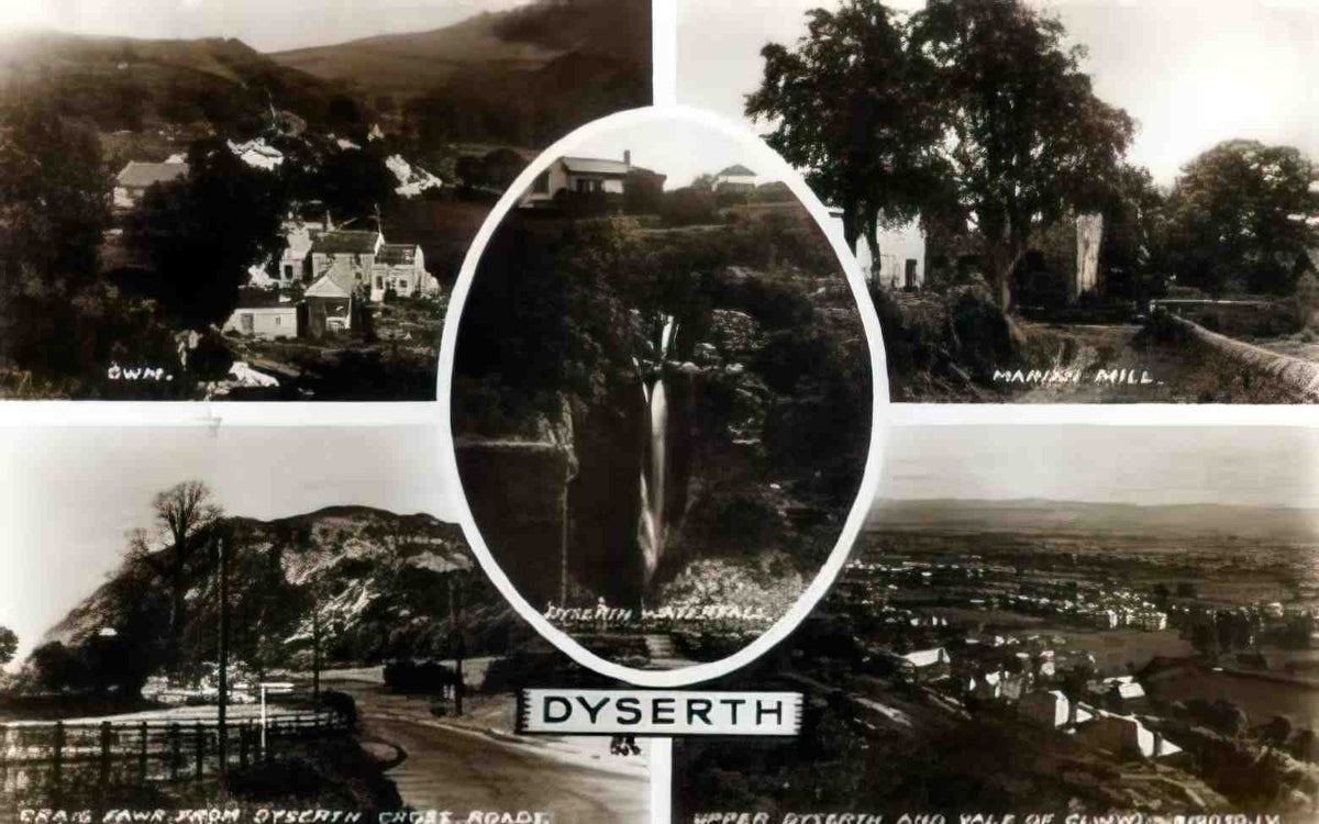 Flintshire Dyserth Multiview 1930s Vintage A4 Photo Print