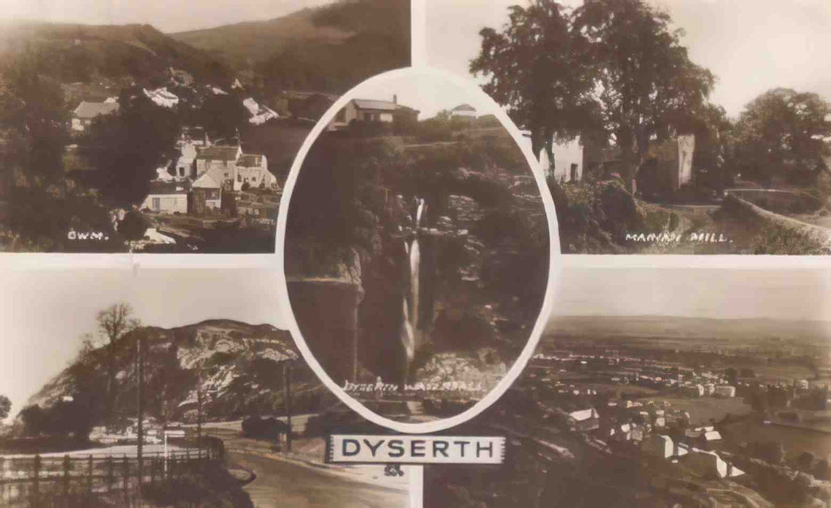 Flintshire Dyserth Multiview 1934 Vintage A4 Photo Print