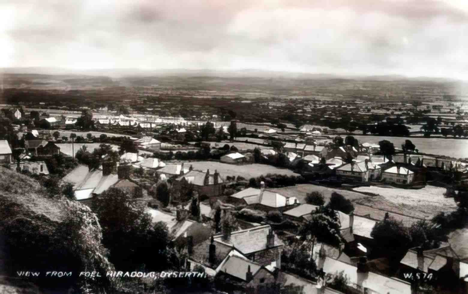 Flintshire Dyserth View from Foel Hiraddug II Vintage A4 Photo Print