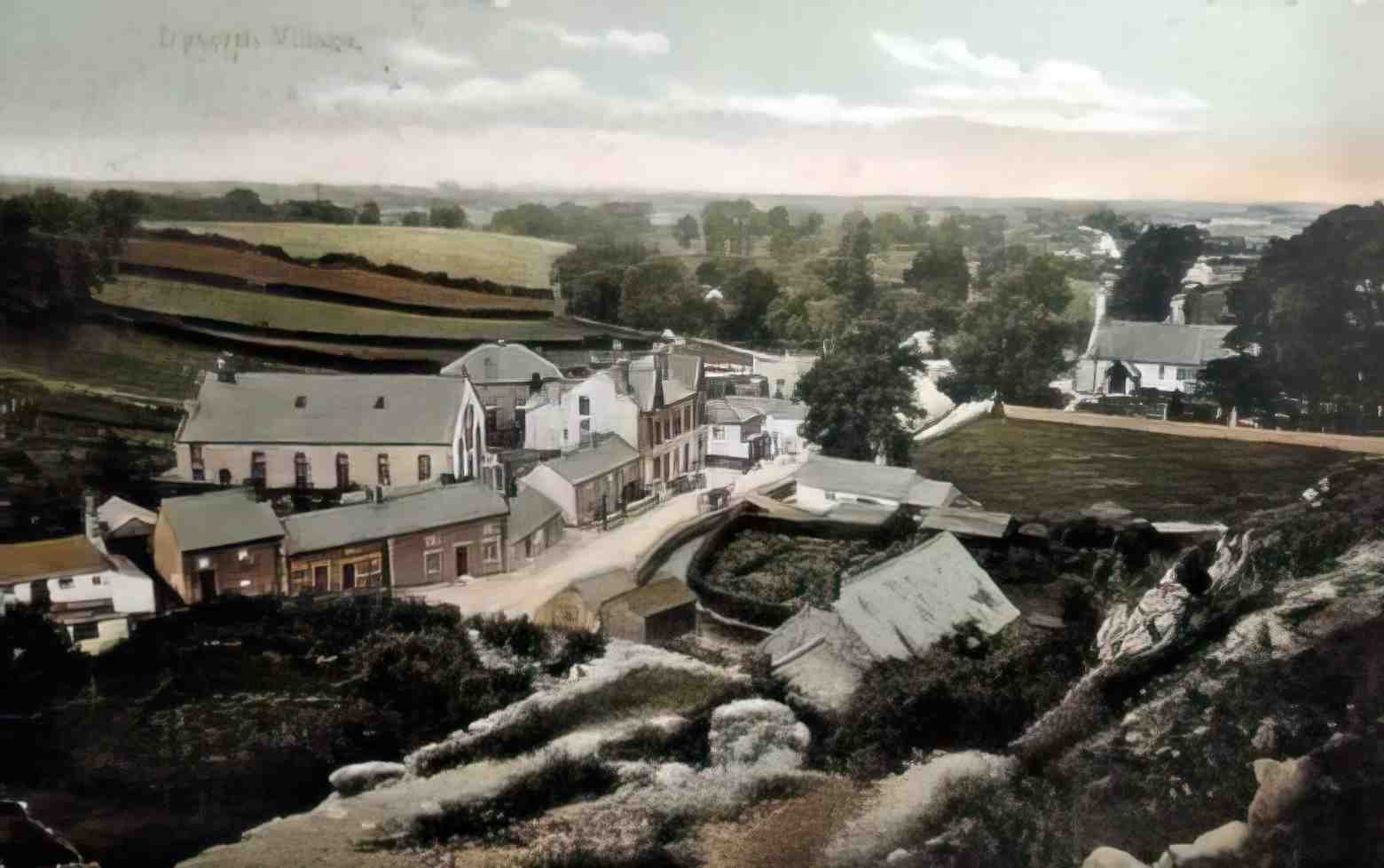Flintshire Dyserth Village 1905 Vintage A4 Photo Print