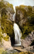Flintshire Dyserth Waterfall Near Rhyl 1907 Vintage A4 Photo Print
