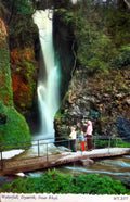 Flintshire Dyserth Waterfalls and Family Vintage A4 Photo Print