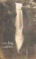 Flintshire Dyserth Welsh Lady at Falls 1910s Vintage A4 Photo Print