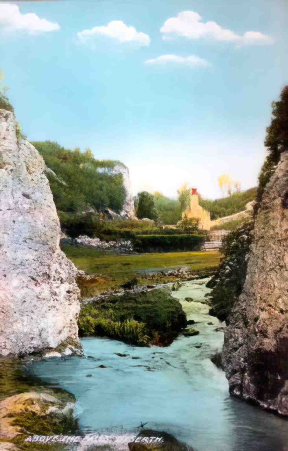 Flintshire Dyserth a above the falls Vintage A4 Photo Print