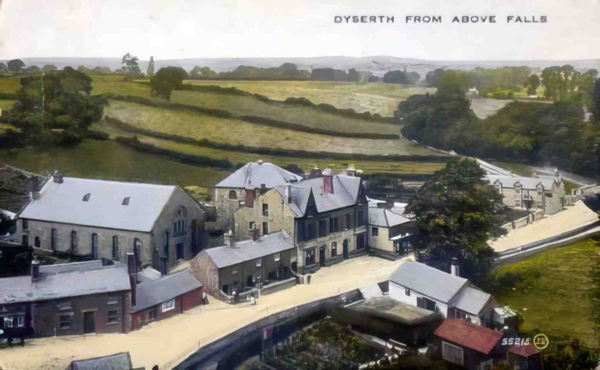 Flintshire Dyserth from above the Waterfall Vintage A4 Photo Print
