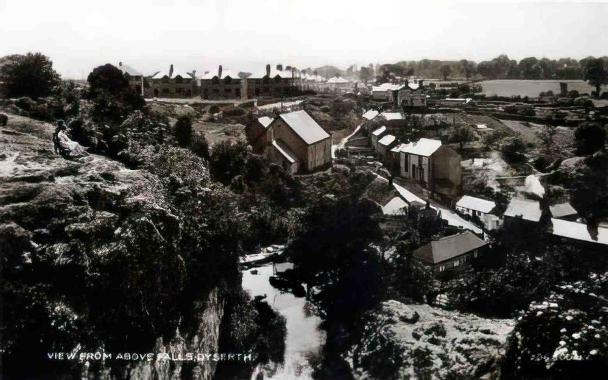 Flintshire Dyserth from above waterfall2 Vintage A4 Photo Print