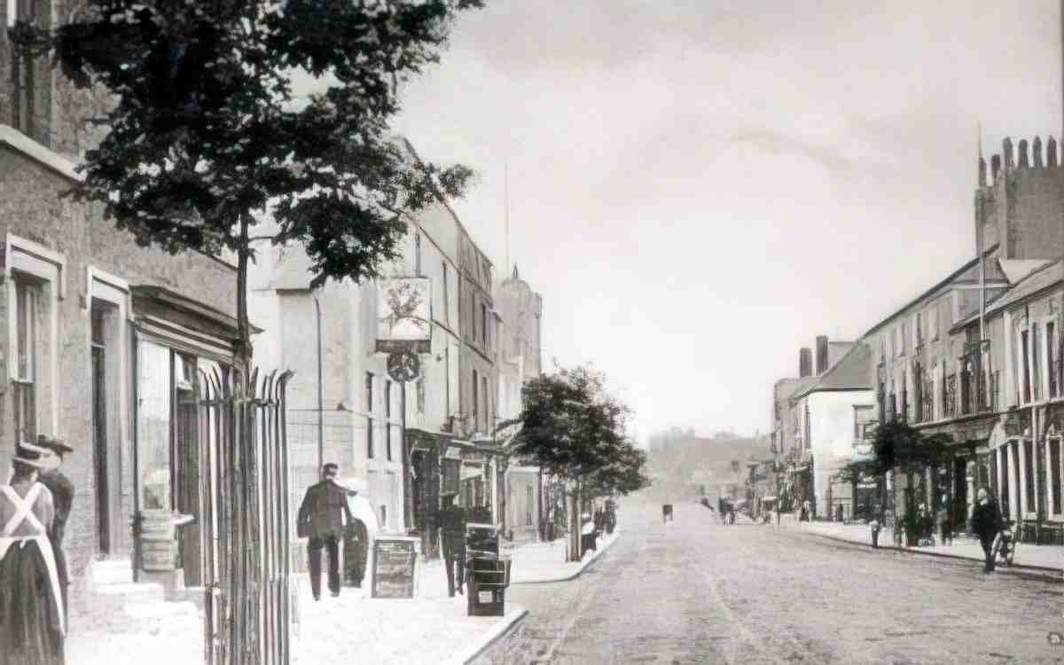 Flintshire Flint Church St Vintage A4 Photo Print