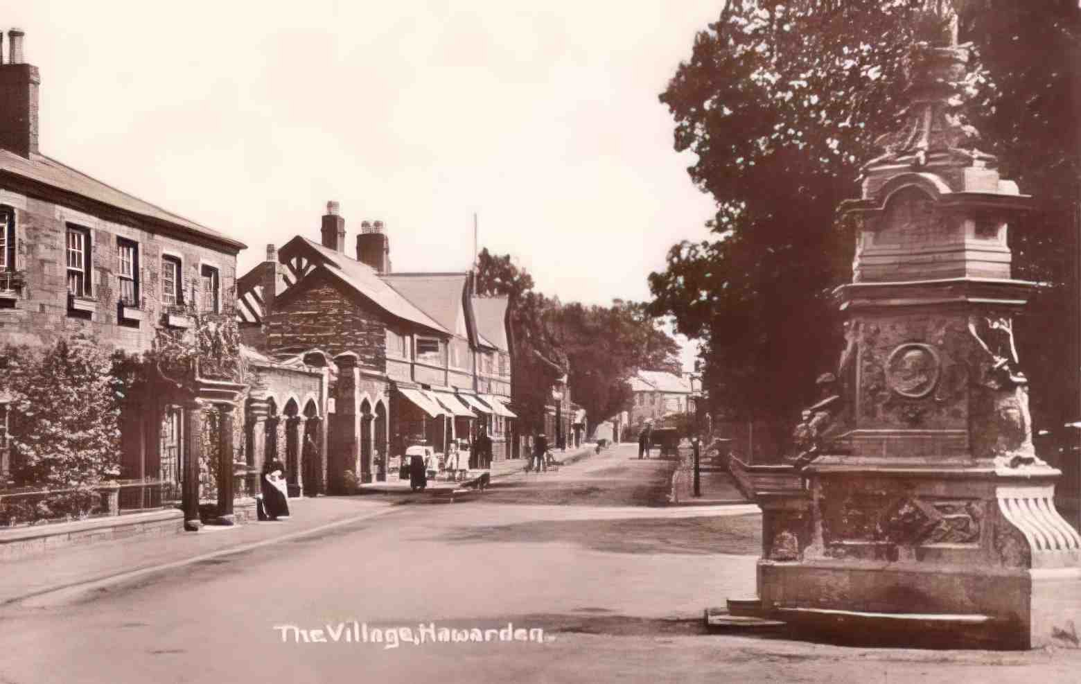 Flintshire Hawarden Village Vintage A4 Photo Print