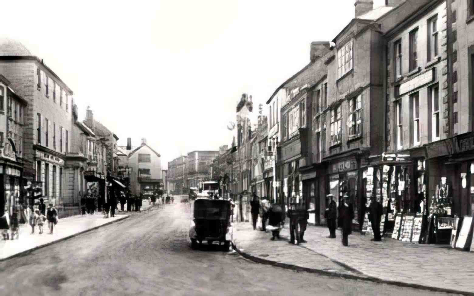 Flintshire Holywell High St 1920s Vintage A4 Photo Print