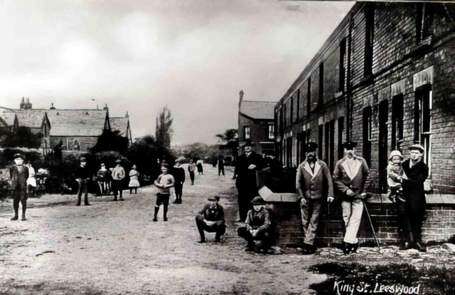 Flintshire Leeswood King Street Vintage A4 Photo Print