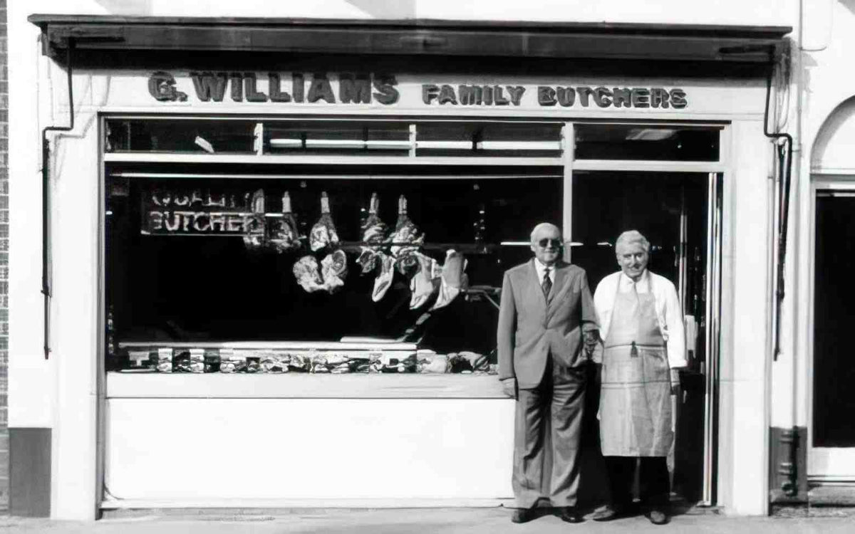 Flintshire Mold G Williams Butchers Vintage A4 Photo Print