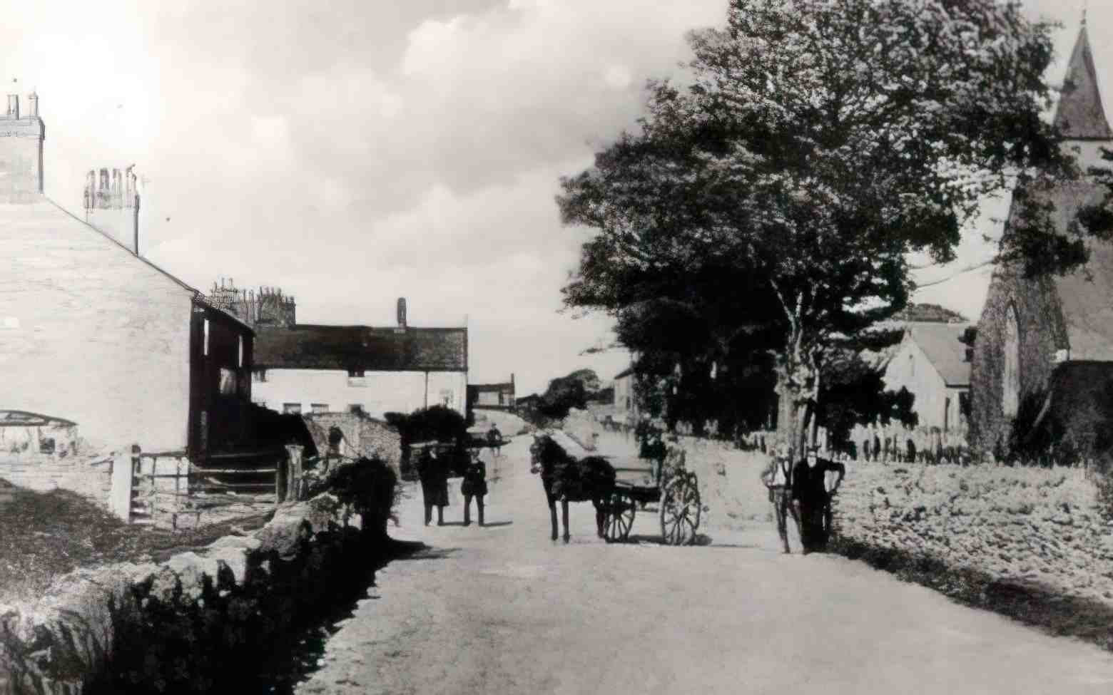 Flintshire Mold Gwernaffield The Cross Vintage A4 Photo Print