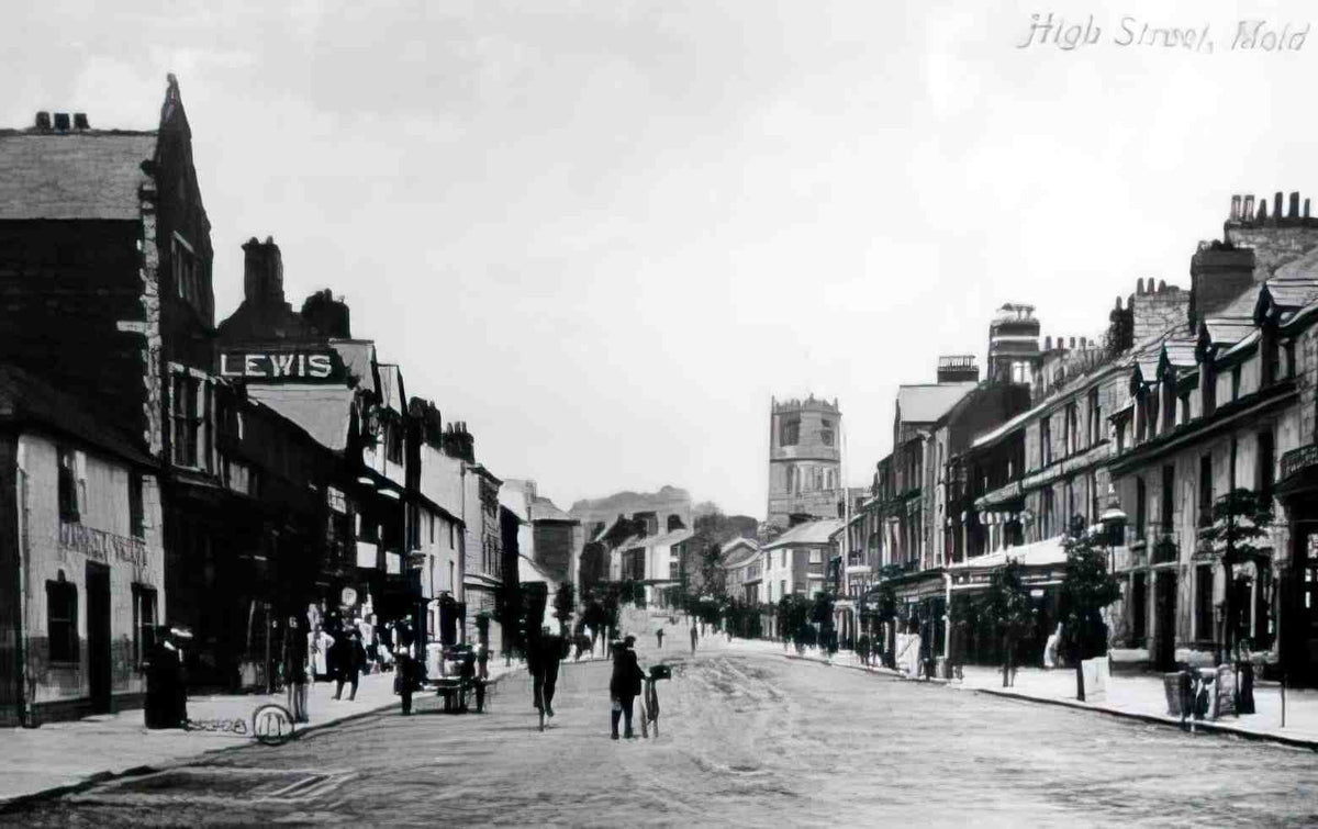 Flintshire Mold High Street XI Vintage A4 Photo Print
