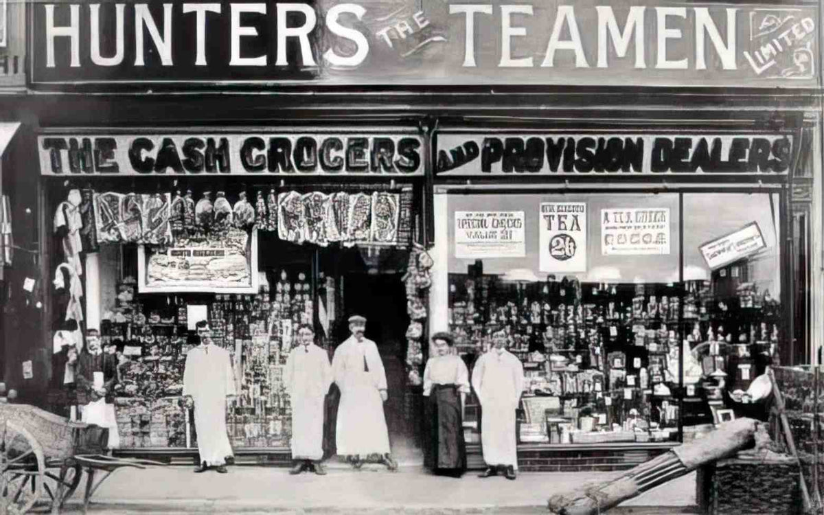 Flintshire Mold Hunters the Teamen Ltd Grocers Vintage A4 Photo Print