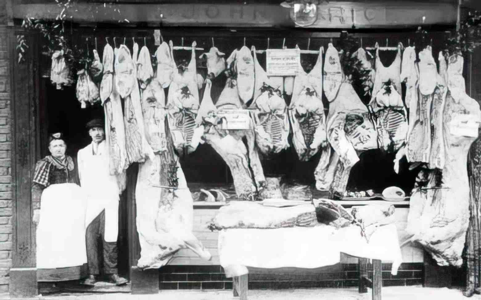 Flintshire Mold John Price Butcher Vintage A4 Photo Print