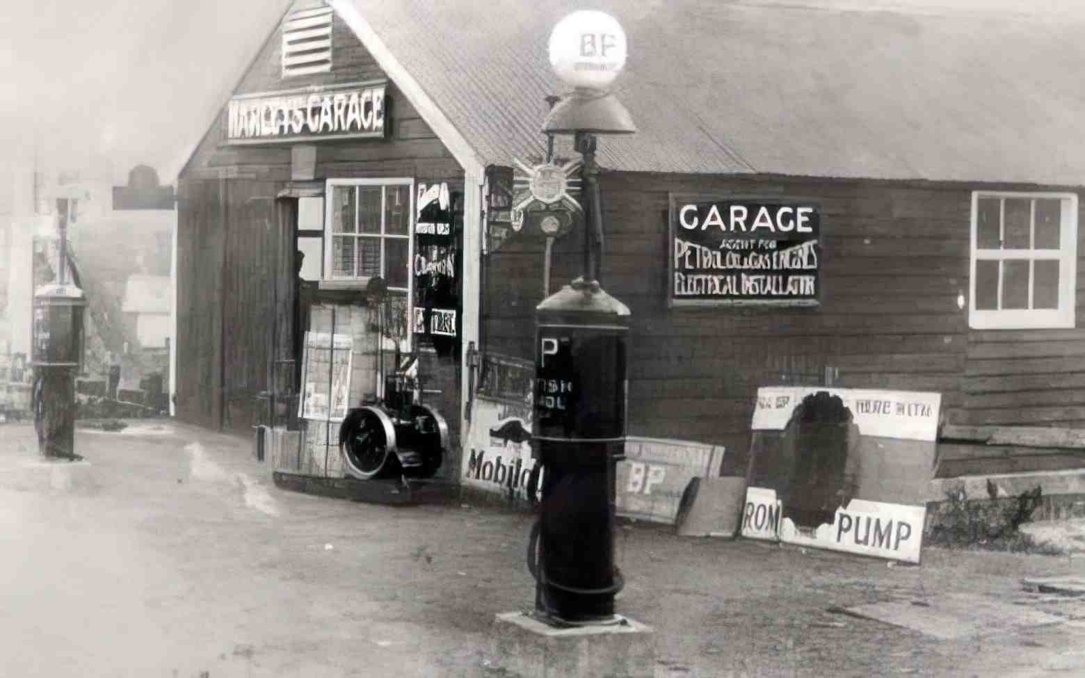 Flintshire Mold Karleys Garage Vintage A4 Photo Print