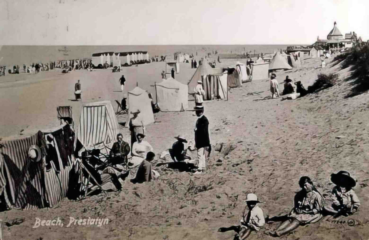 Flintshire Prestatyn Beach Vintage A4 Photo Print
