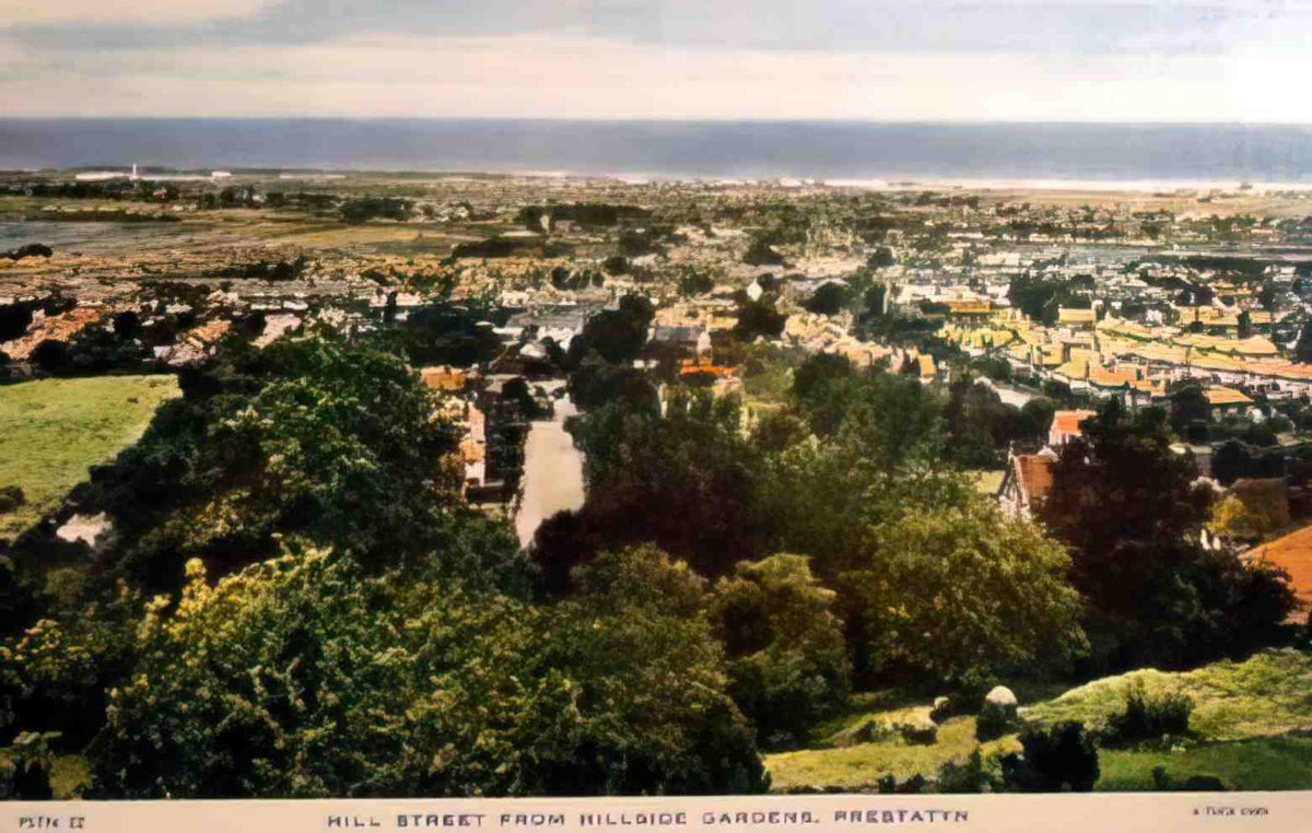 Flintshire Prestatyn Hill Street from Hillside Gardens Vintage A4 Photo Print