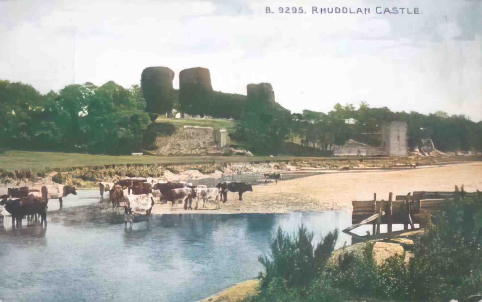 Flintshire Rhuddlan Castle II 1910s Vintage A4 Photo Print