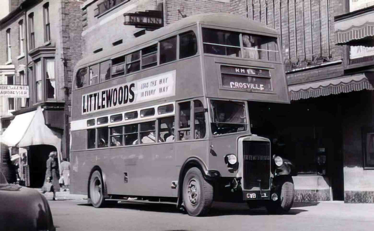 Flintshire Rhyl DD Bus II 1950s Vintage A4 Photo Print