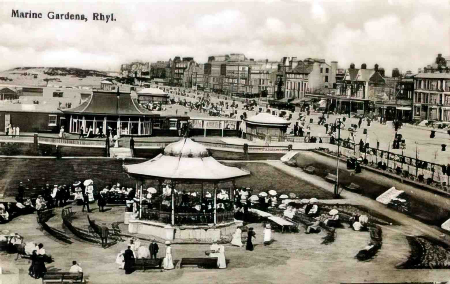 Flintshire Rhyl Marine Gardens Vintage A4 Photo Print