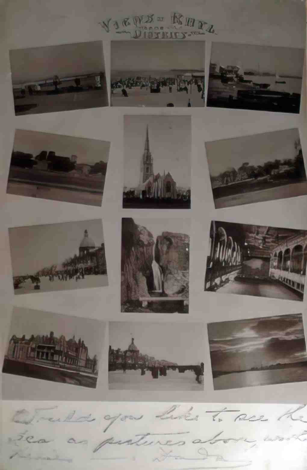 Flintshire Rhyl Multiview Postcard 1903 Vintage A4 Photo Print