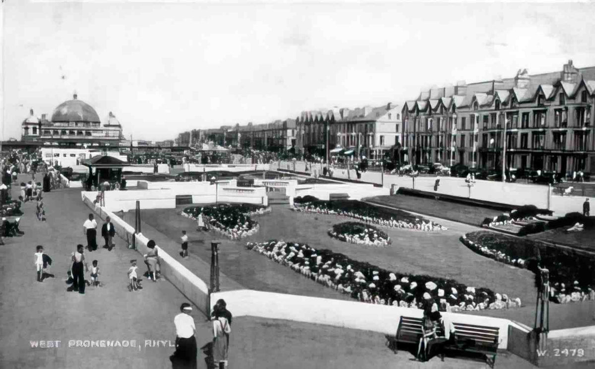 Flintshire Rhyl West Prom 1951 Vintage A4 Photo Print