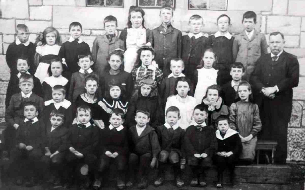 Flintshire Tremeichion School Photo c1907 Vintage A4 Photo Print