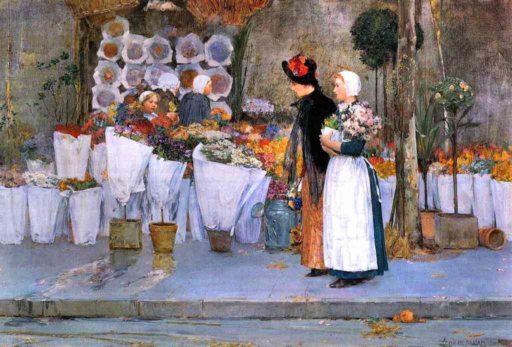Florists Hassam Impressionism American A4 Photo Print