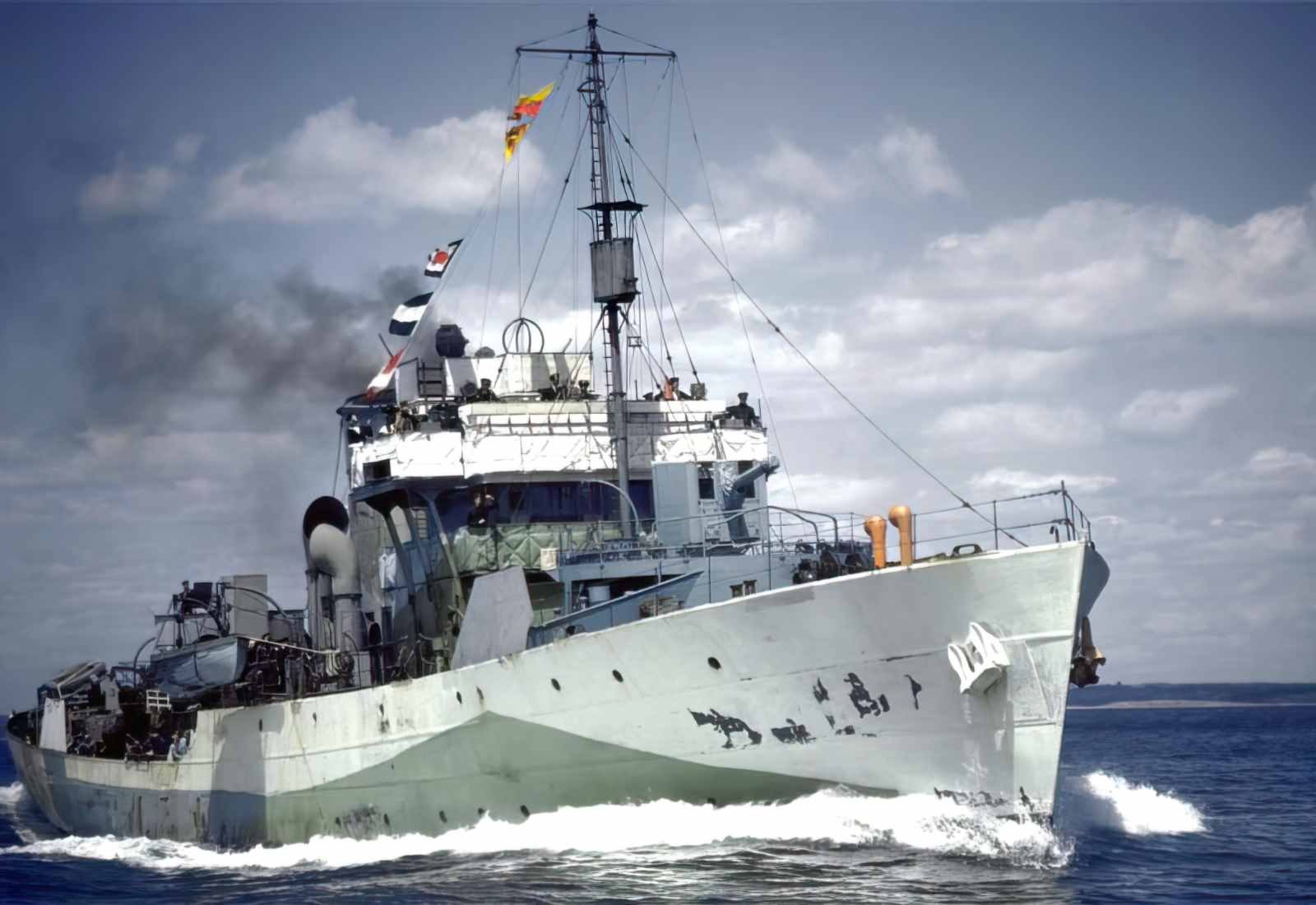 Flower Class Destroyer Warship United Kingdom A4 Photo Print