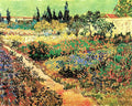 Flowering Garden With Path Van Gogh A4 Photo Print
