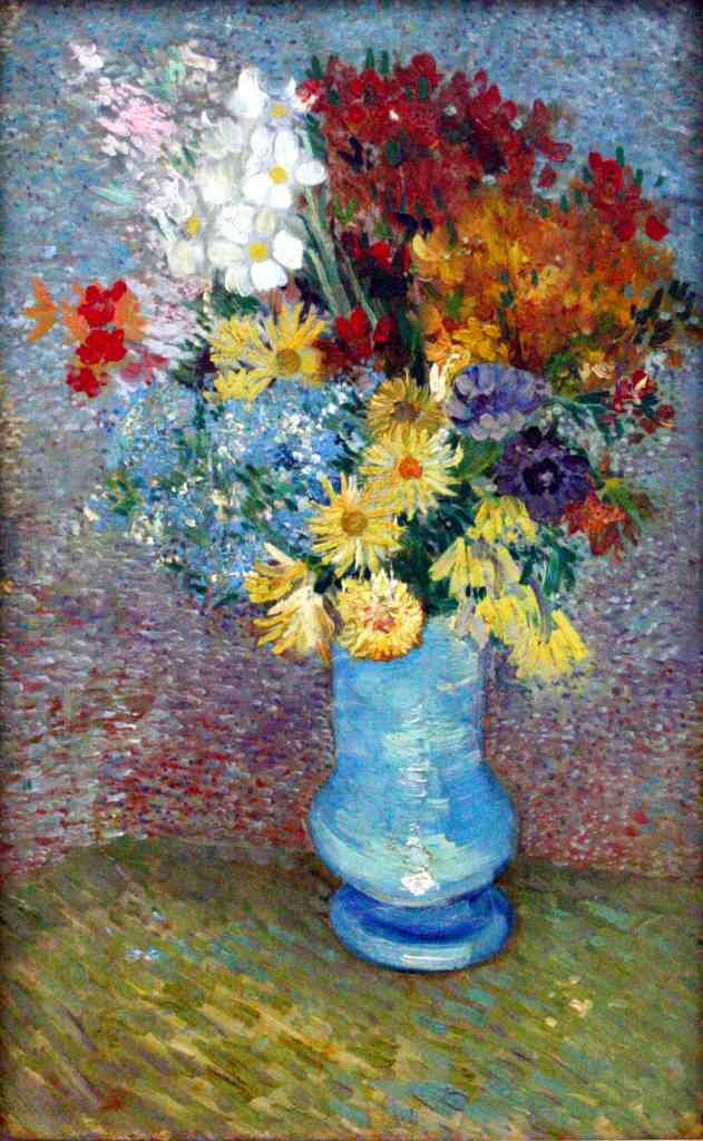 Flowers In A Blue Vase Van Gogh A4 Photo Print