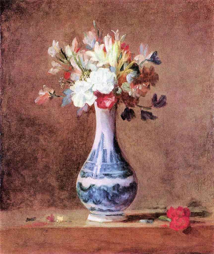 Flowers In A Vase Jean Chardin A4 Photo Print