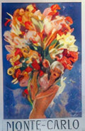 FlowersMonteCarlobyDomergueSM Vintage Advert A4 Photo Print