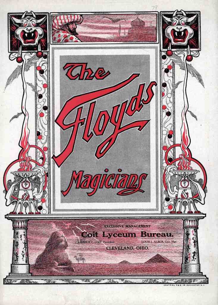 Floyds 3 Magic Magician Vintage A4 Photo Print