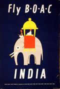 Fly Boac India Elephant Advert A4 Photo Print