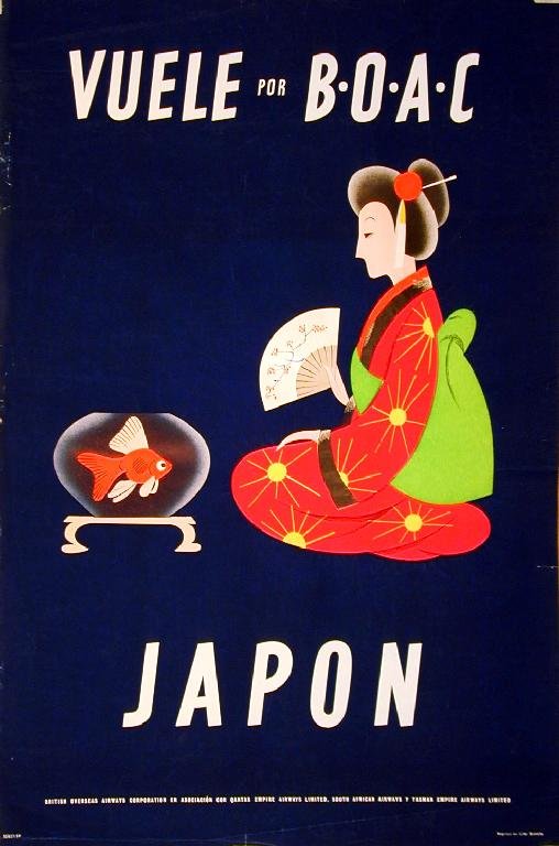 Fly Boac Japon Japan Advert A4 Photo Print